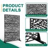 TUYOHW Metal Privacy Screen Outdoor, Decorative Privacy Panels, Freestanding Privacy Screen for Patio, Garden, Pool (White Square) - 3 of 4
