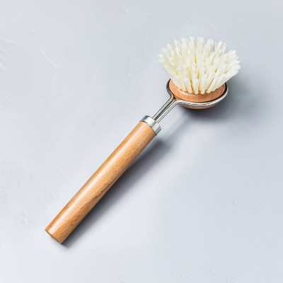 Handled Dish Brush - Hearth & Hand™ with Magnolia: Kitchen Scrub Brush, Multi-Surface Compatible, Nylon Bristles
