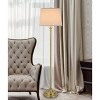 Cal Lighting 100 Watt Hailey Metal Floor Lamp with Hardback Linen Shade - 4 of 4