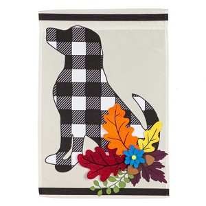 Evergreen Fall Dog Silhouette Garden Applique Flag 12.5 x 18 Inches Indoor Outdoor Decor - 1 of 1