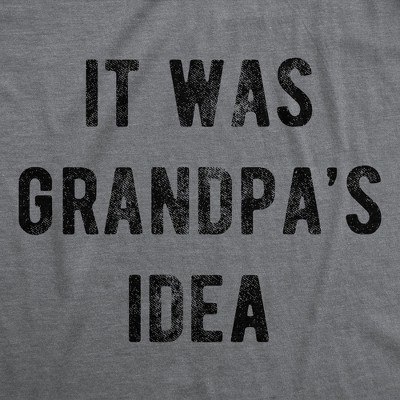 Мужские футболки Crazy Dog T-Shirts, Inc. Mens Funny T Shirts It Was Grandpas Idea Sarcastic Fathers Day Tee for Men - Crazy Dog Men's T Shirt Gift for Dad Dark Grey L — фото 2