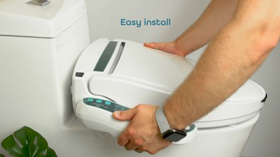 BidetMate 2000 Series White Heated Smart Toilet Seat with Remote