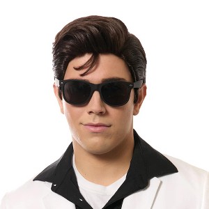 Costume Culture by Franco LLC King of Rock Adult Costume Wig | Black - 1 of 4