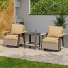 EAGLE PEAK Classic Wicker Patio Bistro Set of 3, Outdoor Furniture with 360° Swivel Rocker Chair and Side Table - 2 of 4