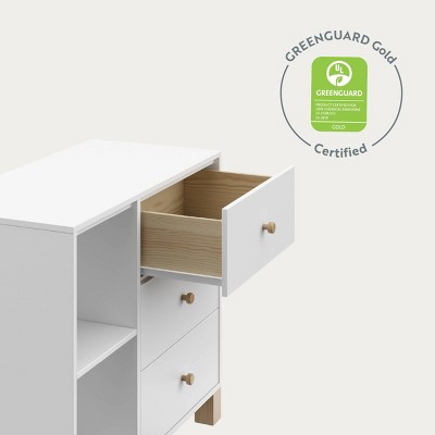 White Pine 3-Drawer Combo Dresser with Driftwood Accents