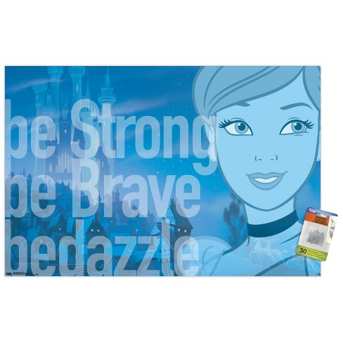 Trends International Disney Cinderella - Bedazzle Unframed Wall Poster  Print Clear Push Pins Bundle 22.375 X 34 : Target