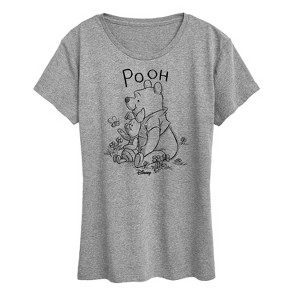 Women's - Winnie the Pooh - Pooh and Piglet with Honey Bee Short Sleeve Graphic T-Shirt - 1 of 4