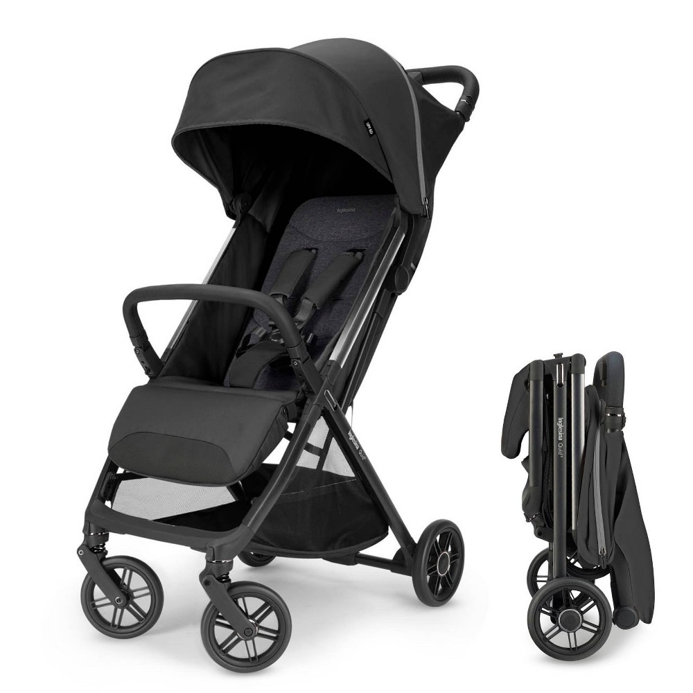 Inglesina Quid³ Travel, Lightweight & Compact Stroller - Cosmic Black: Aluminum Frame, 5.5" Front Wheels, 55 Lb Capacity
