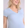 Women's V-Neck Side-Ruched Maternity Short Sleeve Tee | Motherhood Maternity - 4 of 4