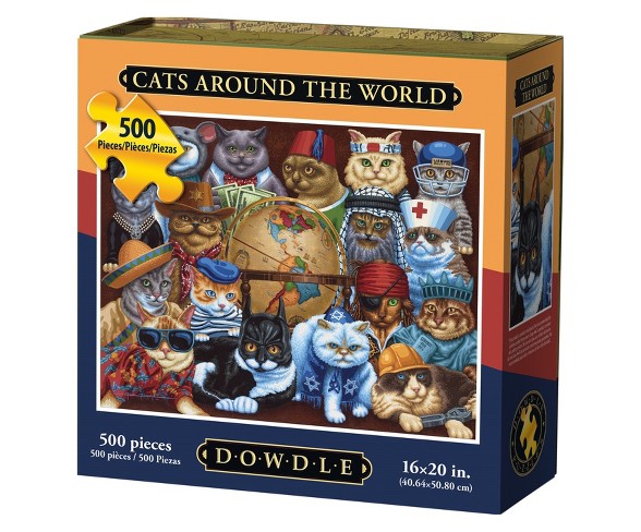 Cats Folk Art 500pc Puzzle