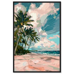 Art Remedy Palms Under the Sun Colorful Coastal Wall Art Framed - 1 of 4