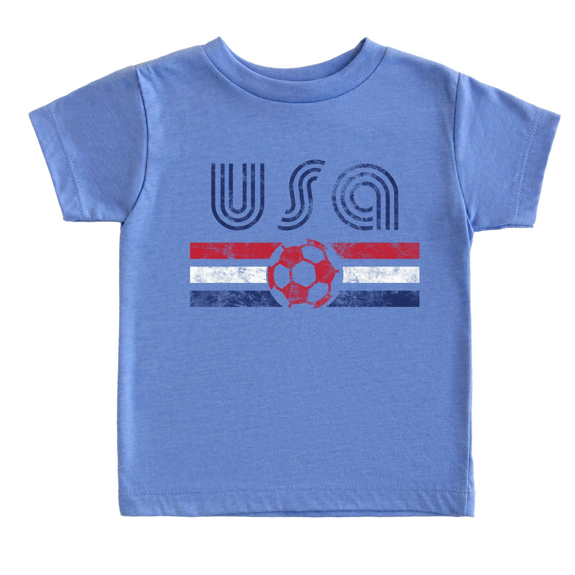 USA Soccer Flag - Toddler Short Sleeve Graphic T-Shirt