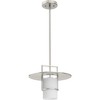 Progress Lighting Mystic 1-Light Pendant, Brushed Nickel, Etched White Glass Shade - 3 of 3