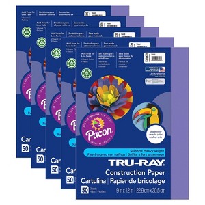 Pacon Tru-Ray 9" x 12" Construction Paper Violet 50 Sheets/Pack 5 Packs (PAC103009-5) - 1 of 2