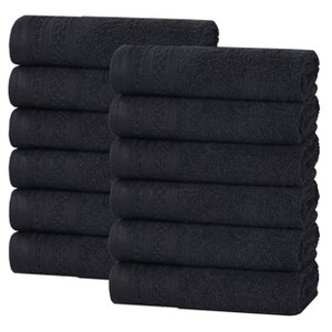 Honeycomb Waffle Border Cotton Medium Weight Towel Set by Blue Nile Mills - 1 of 4