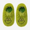 Women's The Grinch Faux Fur Slipper Socks with Grippers - Green - 2 of 3
