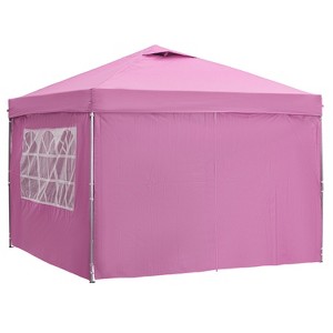 Ainfox 10'×10' Pop-up Canopy Tent Portable Gazebo With Sidewalls - 1 of 4