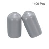 Unique Bargains Vinyl Rubber Screw Thread Bolt Plug Round Tube Insulated Protective Caps 100 Pcs - 2 of 4