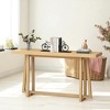 Mshliw 59.84 Inch Rectangular Console Table, Magnesium Oxide Entryway Table with Wood Grain Design for Hallway and Living Room - 3 of 4
