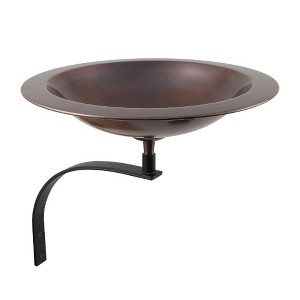 Achla Designs 12.5" Classic II Birdbath with Wall Mount Bracket Antique Copper - 1 of 4