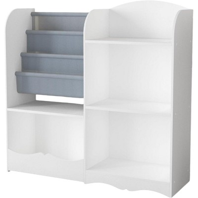 3 Tier Kids Bookshelf with Storage,Book Shelf for Kids Rooms,Toddler Bookshelf,Fabric Toddler Bookcase with Toy Storage Organize for Bedroom Playroom