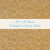 Wrapables Asian Style Satin Brocade Decorative Paper (1 Roll, 2 Sheets), Sun Yellow - 2 of 4