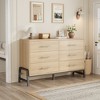 6 Dresser for Bedroom, 52" Wide Dresser, Wide Drawer Dresser with Storage Freestanding, Wooden Closet Dresser Storage for Bedroom - 3 of 4