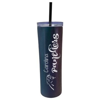 NFL Carolina Panthers 20oz Onyx Skinny Tumbler with Straw