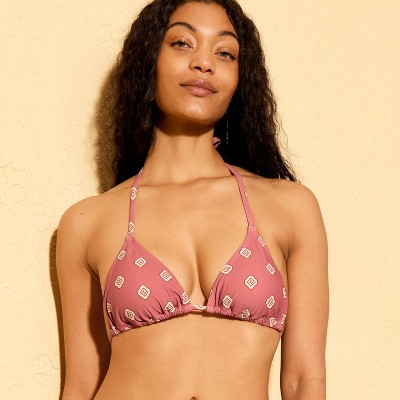 Shade & Shore Women's Geo Print Triangle Bikini Top - Shade & Shore™ Multicolor M — фото 3