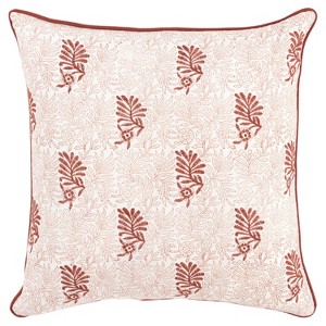 20"x20" Oversize Leaves Square Throw Pillow Cover - Rizzy Home - 1 of 4