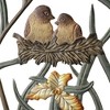 SPI Home Wide Lovebirds in Nest Trellis – 39" Garden Art with 6.25" Spikes, Decorative Outdoor Metal Accent - 3 of 4
