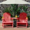 WestinTrends Azura Outdoor HDPE Adirondack Chairs With Connecting Table Tray (Set of 2), Navy Blue - 2 of 4
