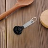 Unique Bargains Measuring Cups 4-Piece Measuring Spoon Set Dishwasher Safe Stainless Steel PP 1 Set - 2 of 4
