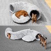 Under Christmas Tree Soft Plush Peekaboo Cat Cave Donut Tunnel, Multifunctional Playground Toys Hideplace for Kittens - 3 of 4