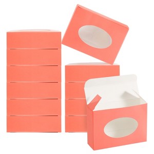 Unique Bargains Sturdy Homemade Paper Soap Box with Oval PVC Window for DIY 20 Pcs - 1 of 4