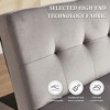 MOONMISS Foldable Fashion Sofa Bed High End Flannel Fabric Back Adjustable Sofa Recliner Futon for Living Room Bedroom Office - 4 of 4