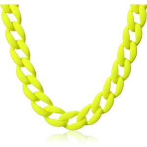 Chunky Colorful Resin Chain Choker - 80s Acrylic Statement Necklace for Women, Music Party Gift - 1 of 4