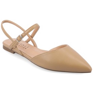 Journee Collection Women's Martine SuperNatural Shades Buckle Pointed Toe Flats - 1 of 4