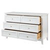 NicBex 6 Drawer Dresser for Bedroom,Classical Drawer with Retro Round Handle,Dressers for Dining Room, Living Room,Kitchen Corridor,off-White - 4 of 4