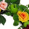 22" Artificial Rose, Peony and Apple Woven Branch Base Wreath - National Tree Company - 3 of 3