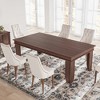Dining Table for 6-8 - 70.87" Rustic Wooden Kitchen Table with Sturdy V-Shaped Legs (Seats 6-10, Brown Finish) - 3 of 4
