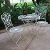 Modern Home Bordeaux Antiqued Iron 3pc Folding Bistro Set - 2 of 4
