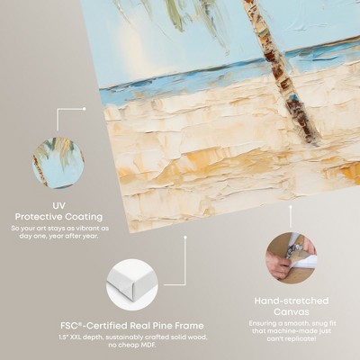 30" x 30" Tropical Palm Trees Canvas Wall Art