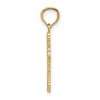 Black Bow Jewelry 14k Yellow Gold Textured & Polished Budded Cross Pendant - 2 of 4