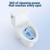 One Piece Toilet, Elongated Toilet - Powerful Flush 1.28 GPF, Soft-Close Seat, 12'' Rough-In, White Compact Design - 4 of 4