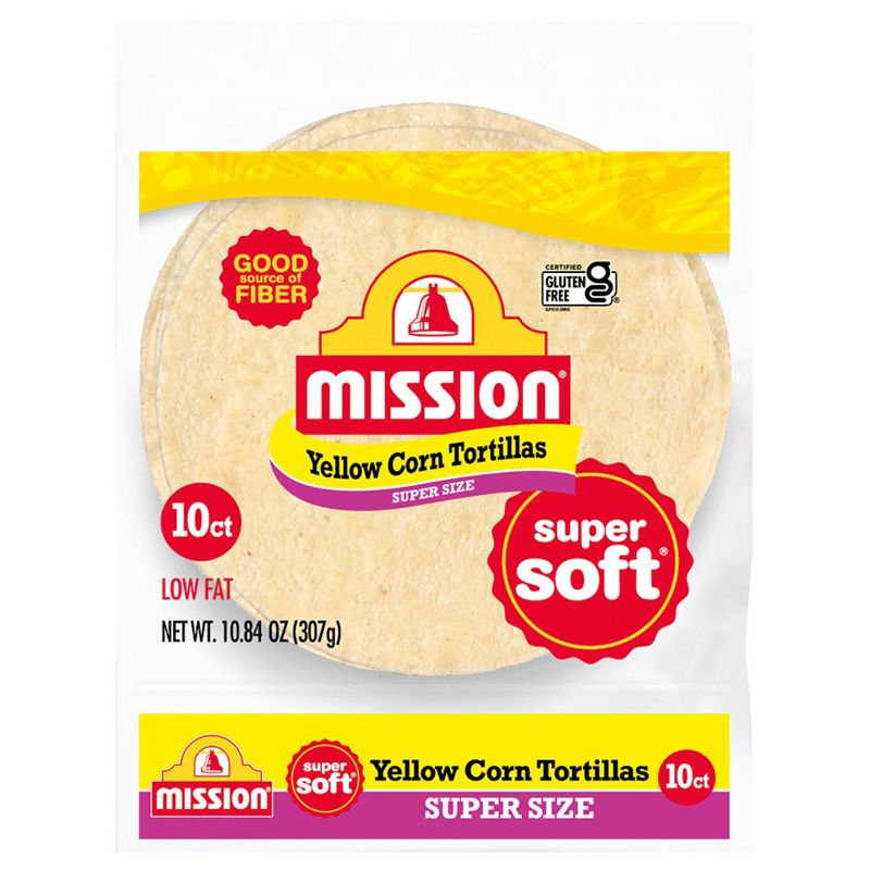 Mission Gluten Free Super Size Yellow Corn Tortillas - 10.84oz/10ct, 1 of 8