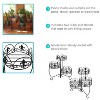 Sunnydaze Iron Metal French Lily Decorative 3-Tiered Flower Plant Stand for Indoor or Outdoor Use - 22" - Black - 2pk - 2 of 4