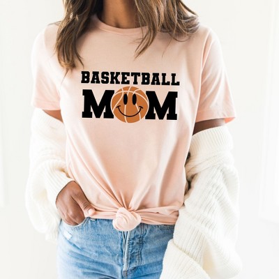 Simply Sage Market Women's Basketball Mom Smiley Face Short Sleeve Graphic Tee