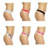 Just Intimates Laser Cut Thongs Panties for Women  Underwear (Pack of 6) - 3 of 4