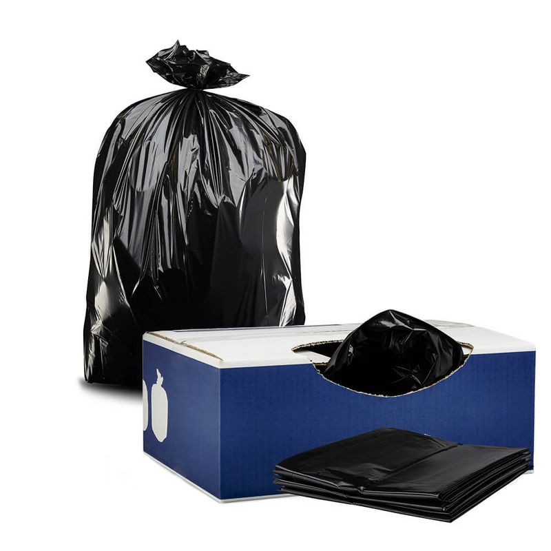 Plasticplace 42 Gallon Contractor Trash Bags, Black (50 Count), 1 of 6